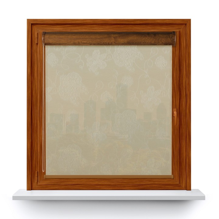 Roleta w kasecie PCV Gładka Przyciemniająca Magnolia bez prowadnic Jasnobeżowa 404