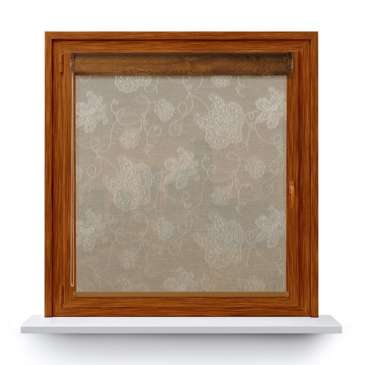 Roleta w kasecie PCV Gładka Przyciemniająca Magnolia bez prowadnic Beżowa 406