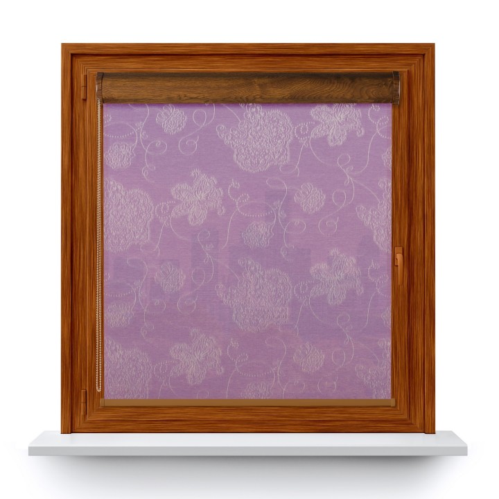 Roleta w kasecie PCV Gładka Przyciemniająca Magnolia bez prowadnic Fioletowa 409