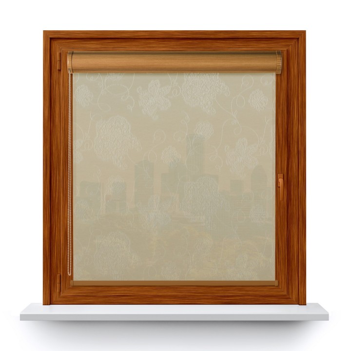 Roleta w kasecie PCV Gładka Przyciemniająca Magnolia bez prowadnic Jasnobeżowa 404