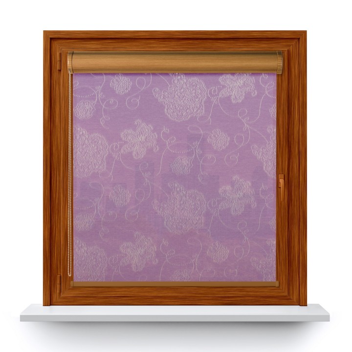 Roleta w kasecie PCV Gładka Przyciemniająca Magnolia bez prowadnic Fioletowa 409