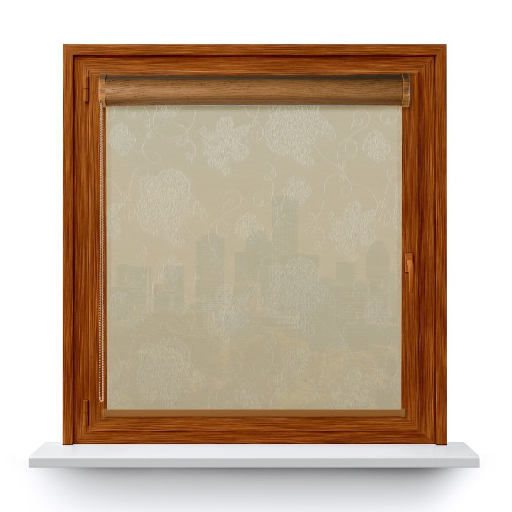 Roleta w kasecie PCV Gładka Przyciemniająca Magnolia bez prowadnic Jasnobeżowa 404