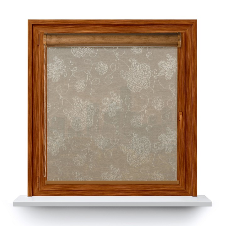 Roleta w kasecie PCV Gładka Przyciemniająca Magnolia bez prowadnic Beżowa 406