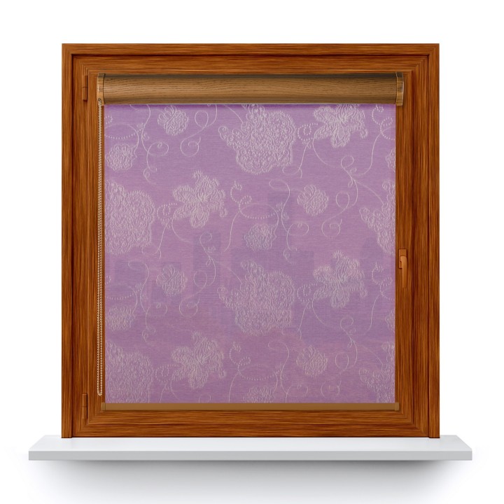 Roleta w kasecie PCV Gładka Przyciemniająca Magnolia bez prowadnic Fioletowa 409