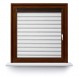 Roller blind in PVC cassette with a guide EX black&white 73