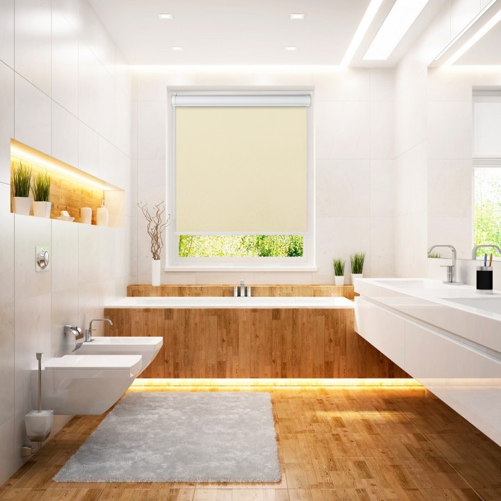 Roleta w kasecie PCV Gładka Przyciemniająca Madryt bez prowadnic Biała 850