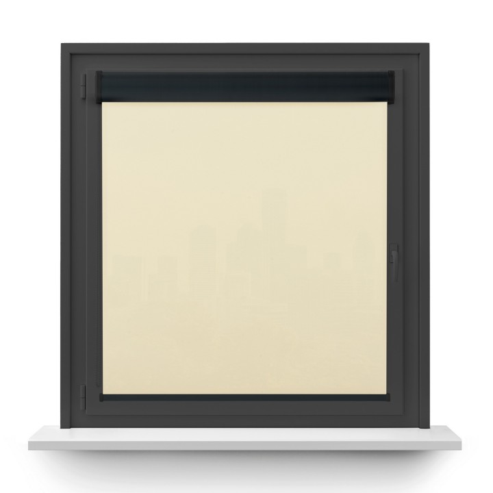 Roleta w kasecie PCV Gładka Przyciemniająca Madryt bez prowadnic Kremowa 850