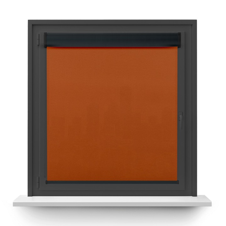 Roleta w kasecie PCV Gładka Przyciemniająca Madryt bez prowadnic Jasnobrązowa 858