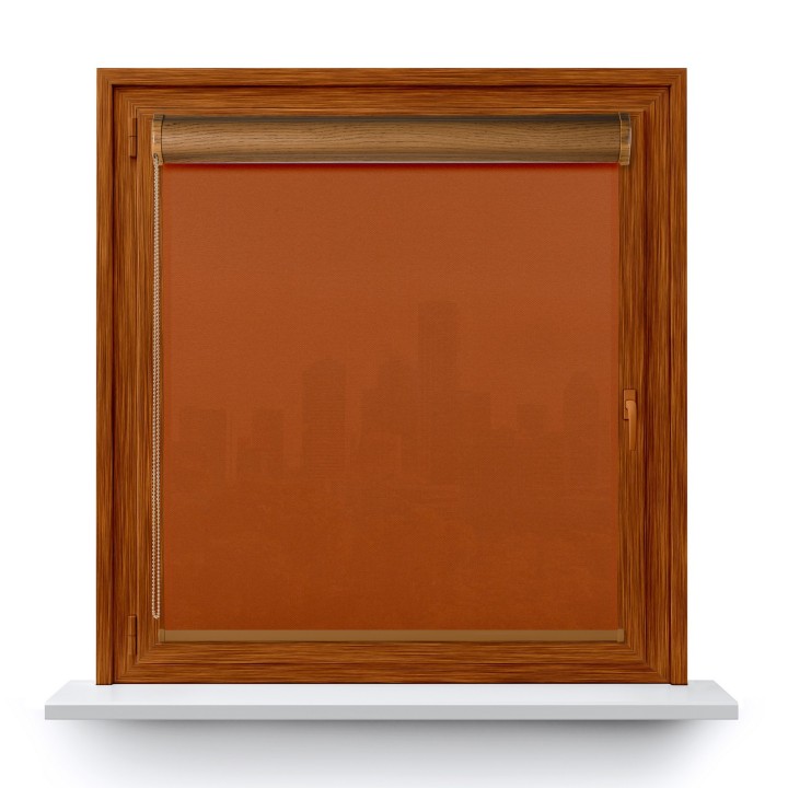 Roleta w kasecie PCV Gładka Przyciemniająca Madryt bez prowadnic Jasnobrązowa 858