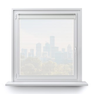 Roleta w kasecie PCV Gładka Przyciemniająca Ex Paski bez prowadnic Biała 71