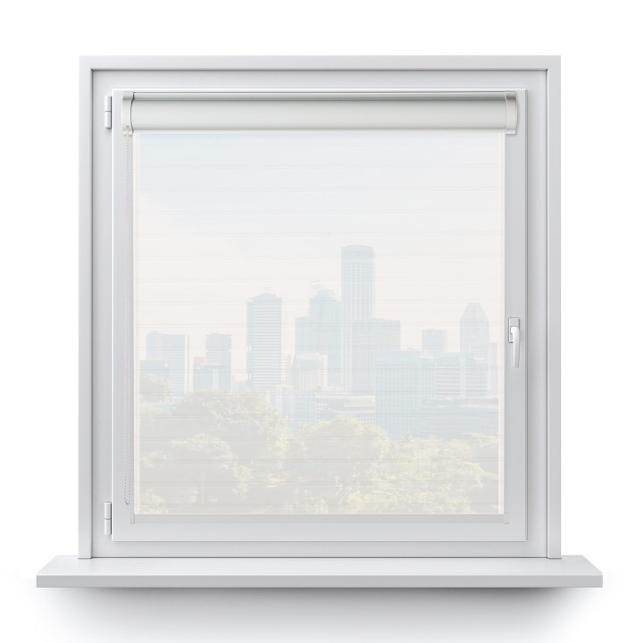 Roleta w kasecie PCV Gładka Przyciemniająca Ex Paski bez prowadnic Biała 71