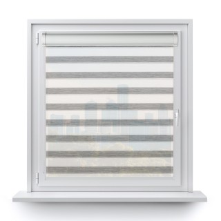 Roleta w kasecie PCV Gładka Przyciemniająca Ex Paski bez prowadnic Szara 73