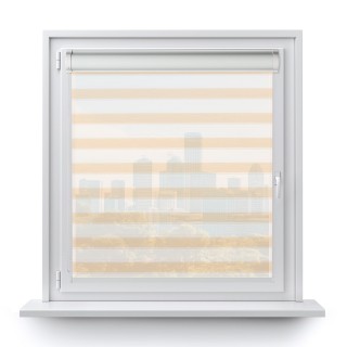 Roleta w kasecie PCV Gładka Przyciemniająca Ex Paski bez prowadnic Beżowa 74