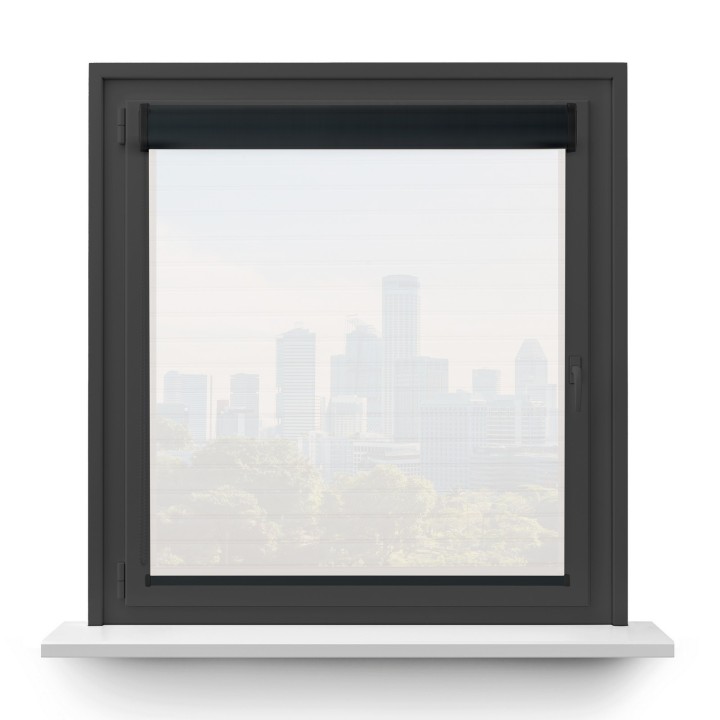 Roleta w kasecie PCV Gładka Przyciemniająca Ex Paski bez prowadnic Biała 71