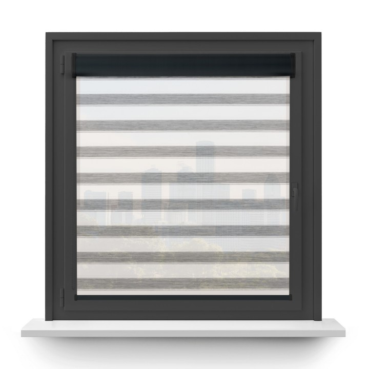 Roleta w kasecie PCV Gładka Przyciemniająca Ex Paski bez prowadnic Szara 73