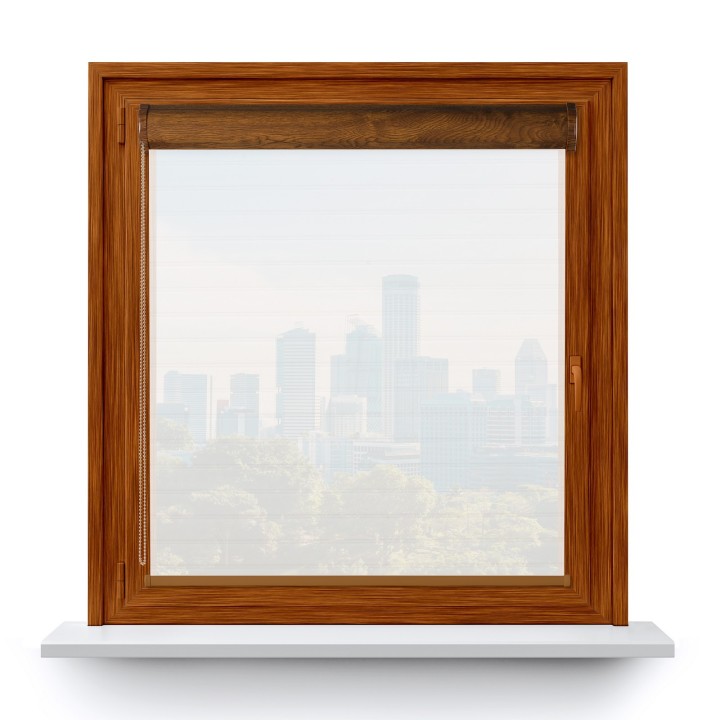 Roleta w kasecie PCV Gładka Przyciemniająca Ex Paski bez prowadnic Biała 71