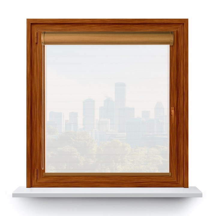 Roleta w kasecie PCV Gładka Przyciemniająca Ex Paski bez prowadnic Biała 71