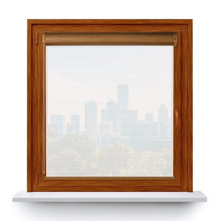 Roleta w kasecie PCV Gładka Przyciemniająca Ex Paski bez prowadnic Biała 71