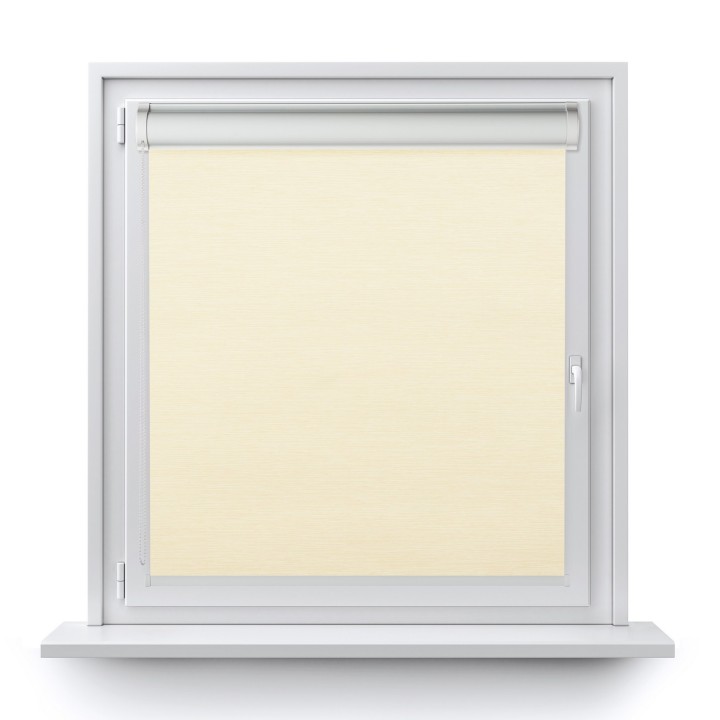 Roleta w kasecie PCV Gładka Zaciemniająca EX Termo Blackout bez prowadnic Beżowa 34