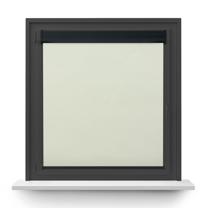 Roleta w kasecie PCV Gładka Zaciemniająca EX Termo Blackout bez prowadnic Biała 97