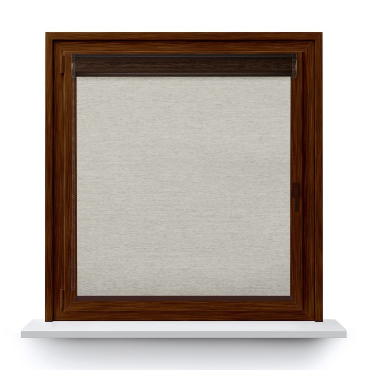 Roleta w kasecie PCV Gładka Zaciemniająca EX Termo Blackout bez prowadnic Szara 30