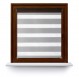 Roller blind in PVC cassette with guide Day-Night Bahama XXIII Srebro Paseczki BH2308