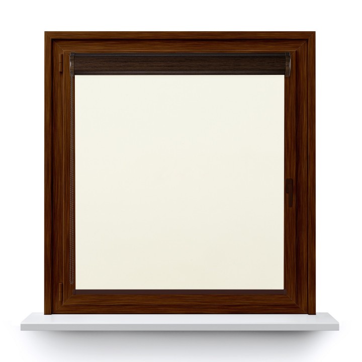 Roleta w kasecie PCV Gładka Zaciemniająca EX Termo Blackout bez prowadnic Biała 31