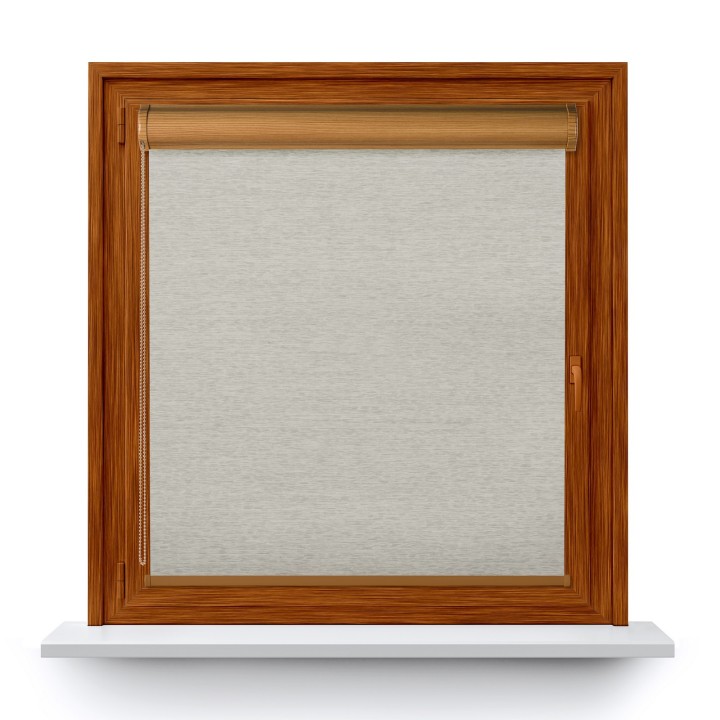 Roleta w kasecie PCV Gładka Zaciemniająca EX Termo Blackout bez prowadnic Szara 30