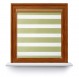 Roller blind in PVC cassette with guide Day-Night Bahama XXIII Oliwka Paseczki BH2306