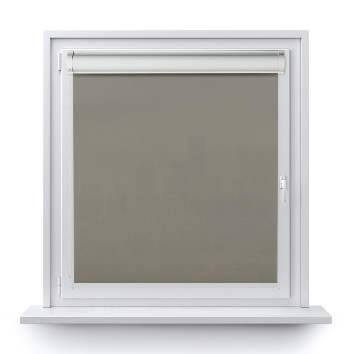 Roleta w kasecie PCV Gładka Przyciemniająca Eden bez prowadnic Jasnoszara 138