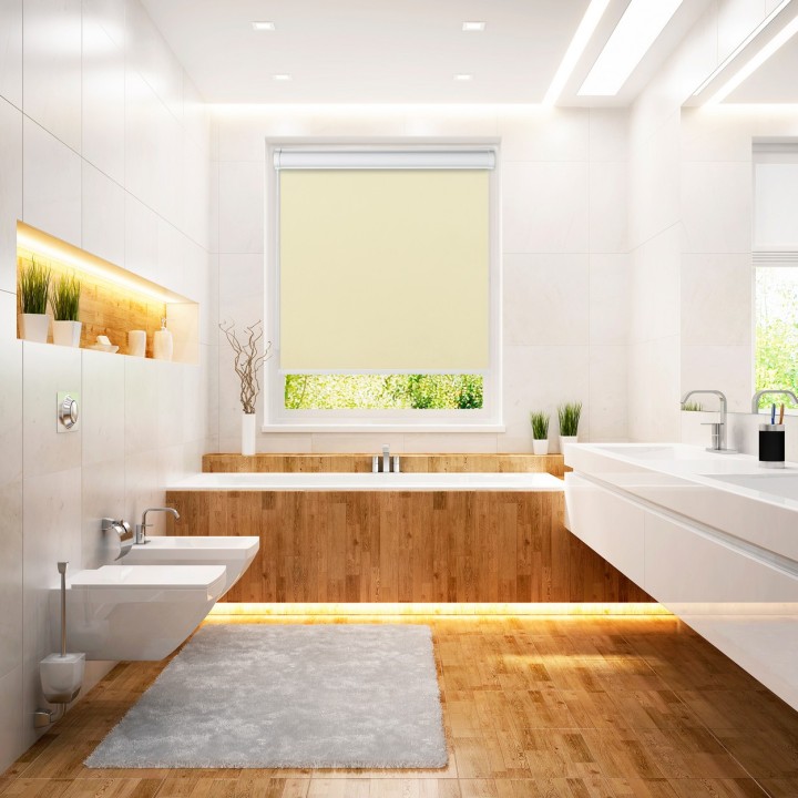 Roleta w kasecie PCV Gładka Przyciemniająca Eden bez prowadnic Kremowa 127