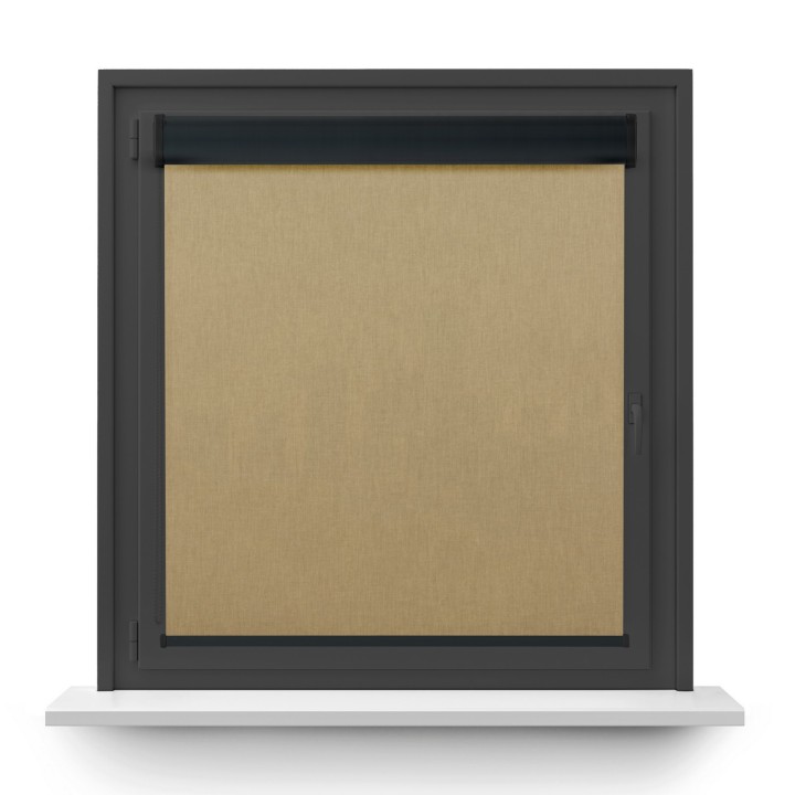 Roleta w kasecie PCV Gładka Przyciemniająca Eden bez prowadnic Ciemnobeżowa 131