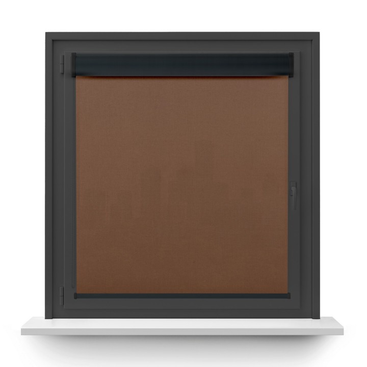 Roleta w kasecie PCV Gładka Przyciemniająca Eden bez prowadnic Brazowy 132