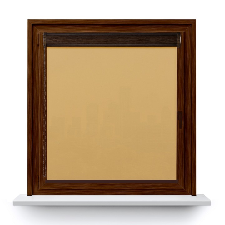 Roleta w kasecie PCV Gładka Przyciemniająca Eden bez prowadnic Beżowa 129