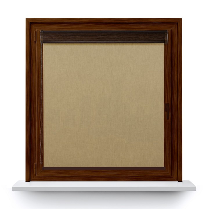 Roleta w kasecie PCV Gładka Przyciemniająca Eden bez prowadnic Ciemnobeżowa 131