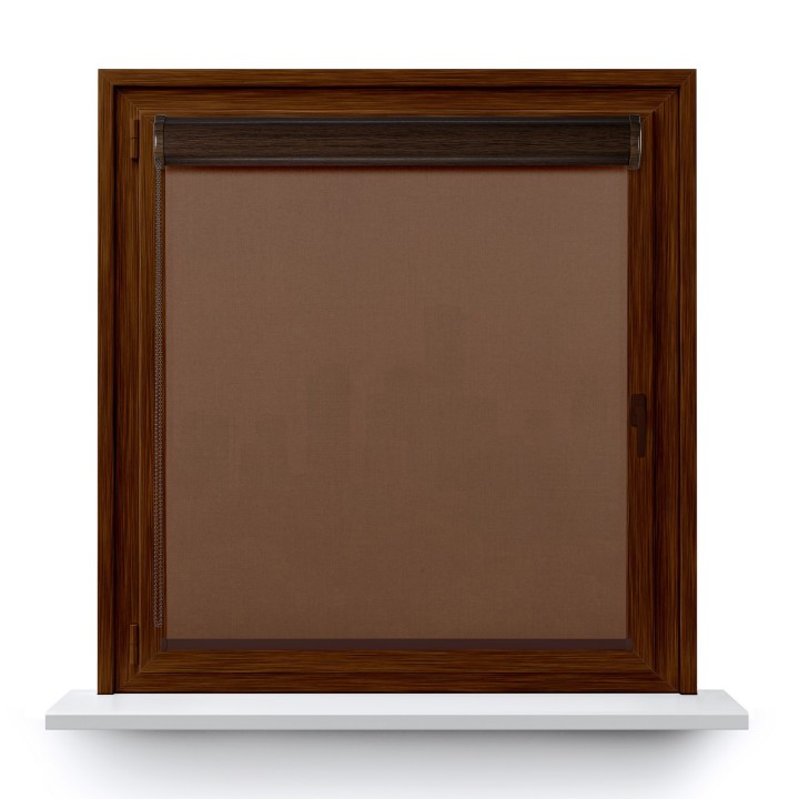 Roleta w kasecie PCV Gładka Przyciemniająca Eden bez prowadnic Brazowy 132