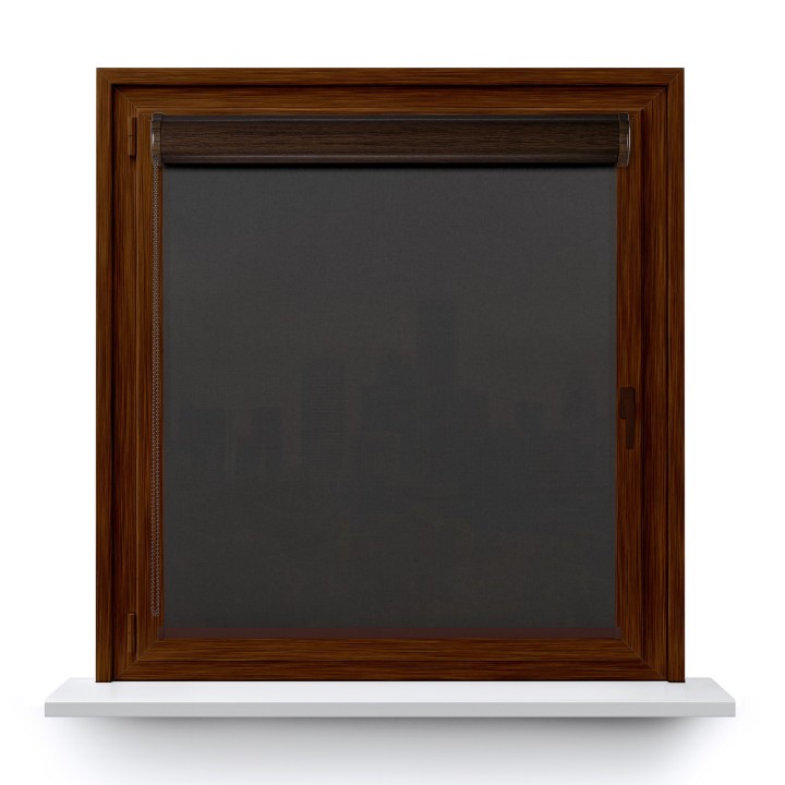 Roleta w kasecie PCV Gładka Przyciemniająca Eden bez prowadnic Ciemnoszara 136