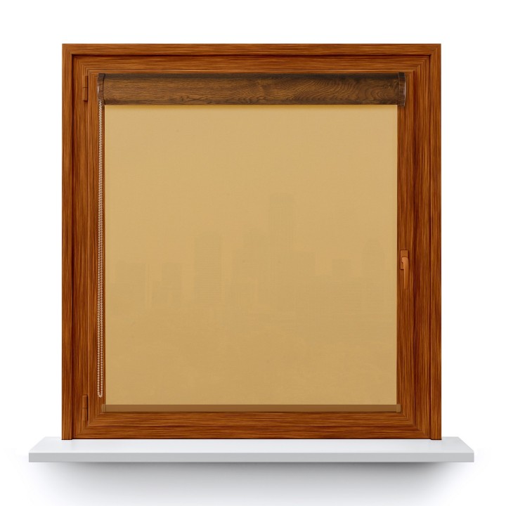 Roleta w kasecie PCV Gładka Przyciemniająca Eden bez prowadnic Beżowa 129