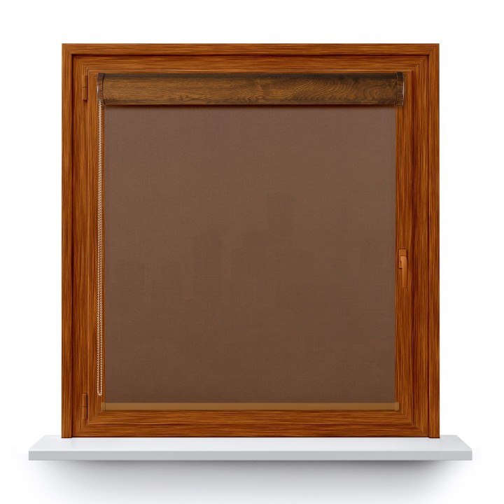 Roleta w kasecie PCV Gładka Przyciemniająca Eden bez prowadnic Brazowy 132