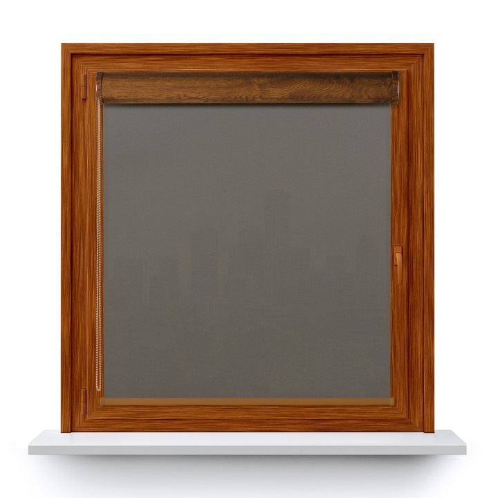 Roleta w kasecie PCV Gładka Przyciemniająca Eden bez prowadnic Szara 139