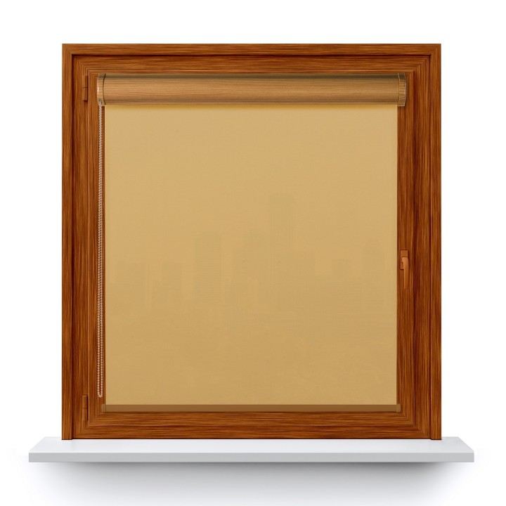 Roleta w kasecie PCV Gładka Przyciemniająca Eden bez prowadnic Beżowa 129