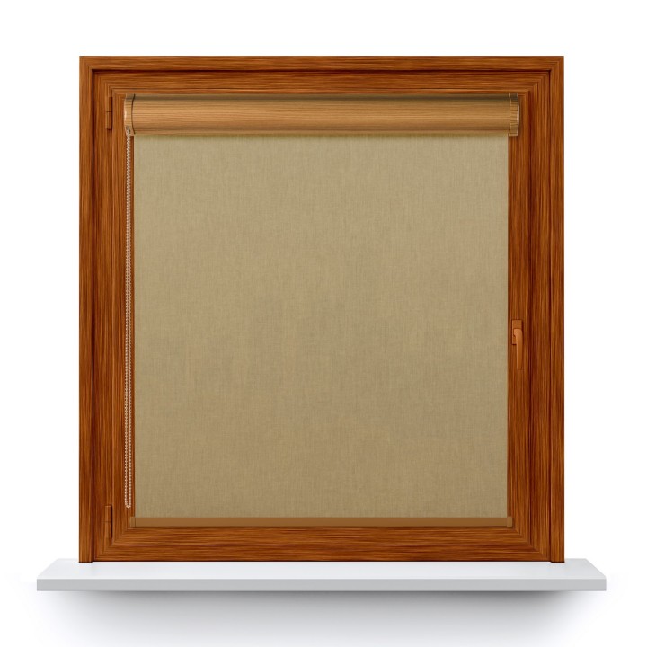 Roleta w kasecie PCV Gładka Przyciemniająca Eden bez prowadnic Ciemnobeżowa 131