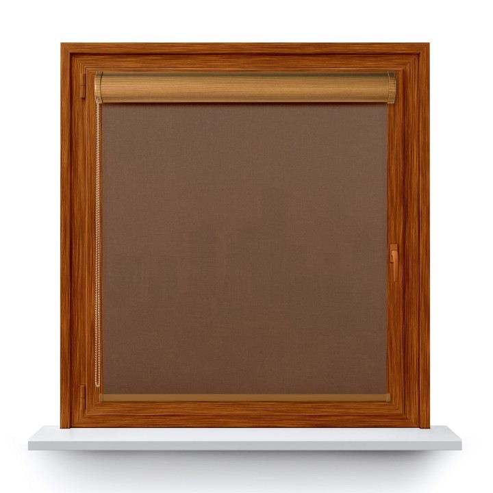 Roleta w kasecie PCV Gładka Przyciemniająca Eden bez prowadnic Brazowy 132