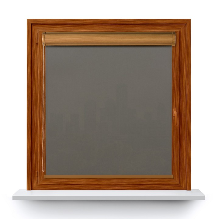 Roleta w kasecie PCV Gładka Przyciemniająca Eden bez prowadnic Szara 139