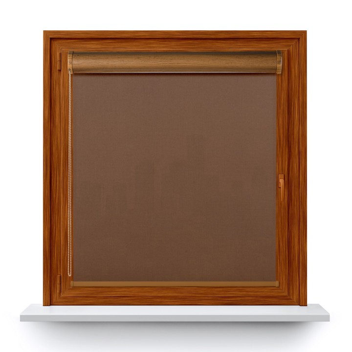 Roleta w kasecie PCV Gładka Przyciemniająca Eden bez prowadnic Brazowy 132