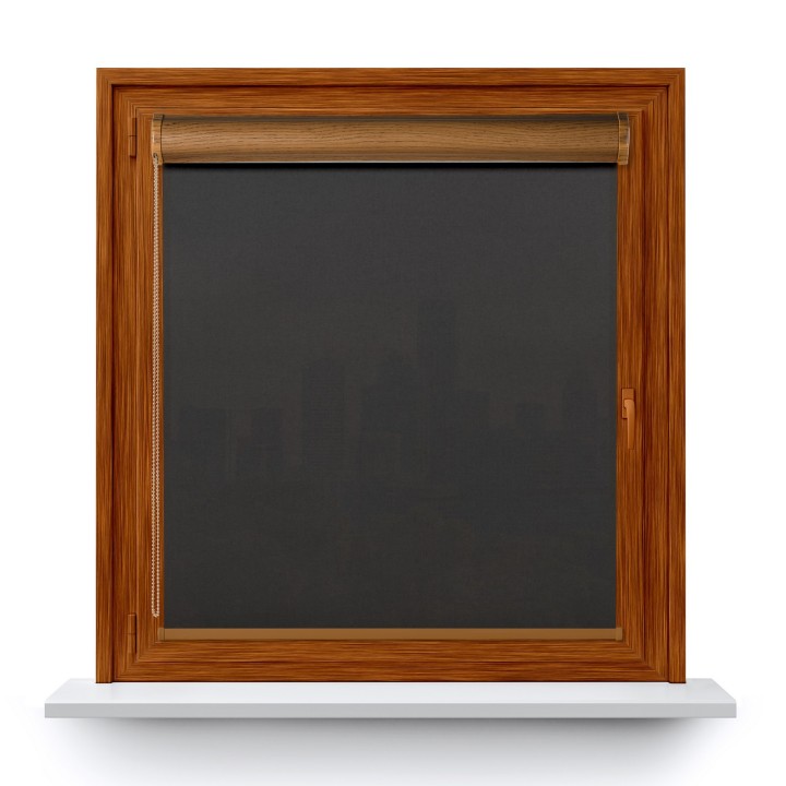 Roleta w kasecie PCV Gładka Przyciemniająca Eden bez prowadnic Ciemnoszara 136