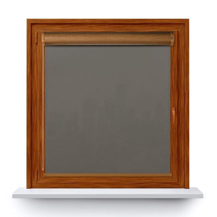 Roleta w kasecie PCV Gładka Przyciemniająca Eden bez prowadnic Szara 139