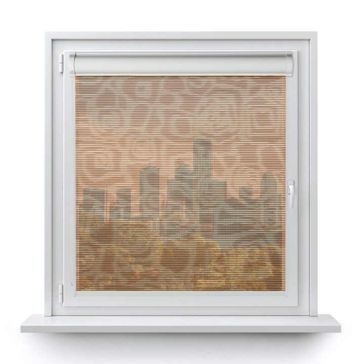 Roleta w kasecie PCV Gładka Przyciemniająca Borneo bez prowadnic Brązowa 104