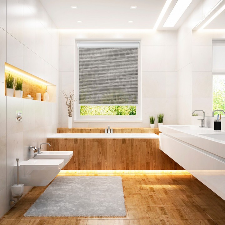 Roleta w kasecie PCV Gładka Przyciemniająca Borneo bez prowadnic Czarna 107