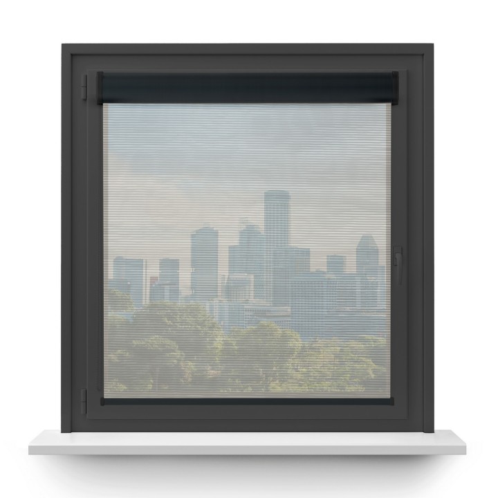 Roleta w kasecie PCV Gładka Przyciemniająca Borneo bez prowadnic Szara 103